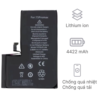 pin iPhone 15 Pro Max chính hãng Vmas 2