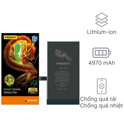 pin iPhone 14 Pro Max dung lượng siêu cao chính hãng Pisen 1