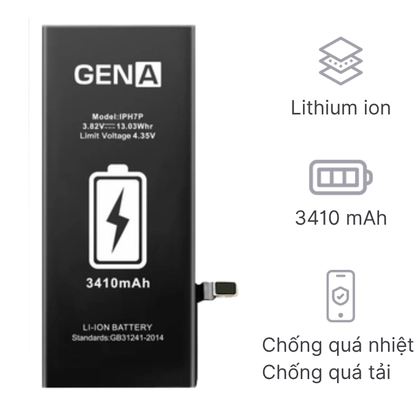 Pin dung lượng siêu cao chính hãng GENA cho iPhone 7 Plus 3