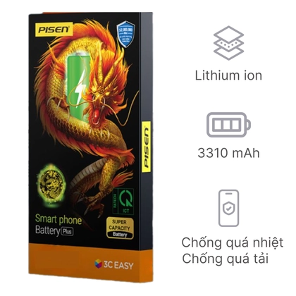 pin iPhone 12 Pro dung lượng siêu cao chính hãng Pisen 2
