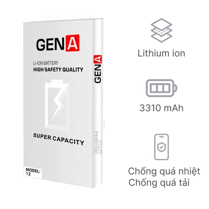 pin iPhone 12 dung lượng siêu cao chính hãng GENA 2
