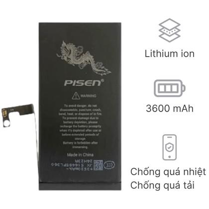 pin iPhone 15 dung lượng siêu cao chính hãng Pisen 3