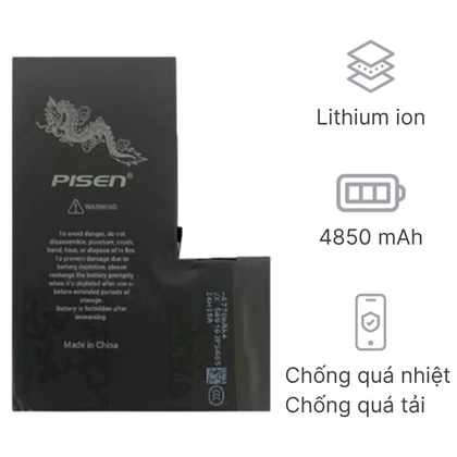 pin iPhone 15 Pro Max dung lượng siêu cao chính hãng Pisen 3