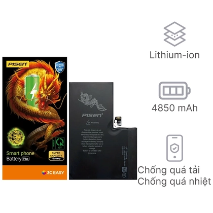 pin iPhone 13 Pro Max dung lượng siêu cao chính hãng Pisen 1