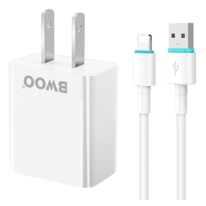 Sạc BWOO 2 cổng USB-A kèm cáp Lightning US CDA64L 1