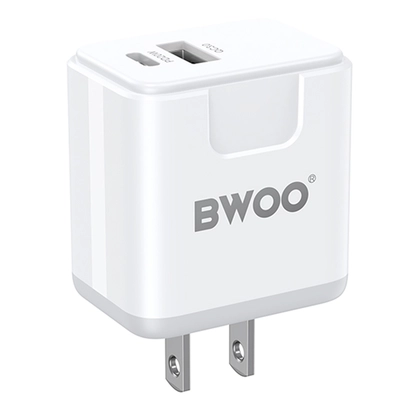 Sạc BWOO 2 cổng USB-A kèm cáp Type-C US CDA64VC 2