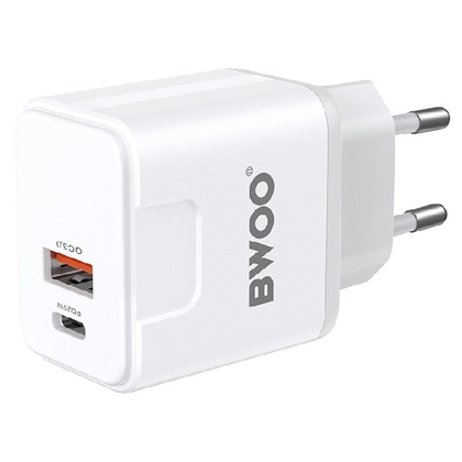 Sạc BWOO 2 cổng USB-A kèm cáp Type-C US CDA64VC 2
