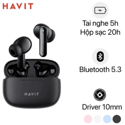 Tai nghe Bluetooth True Wireless Havit TW967 Pro - Đen