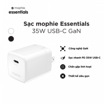 Củ sạc Mophie Essential Gan 35W 1C - Trắng