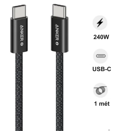 Cáp Anker Zolo USB-C to USB-C 240W dài 1m A8060 1