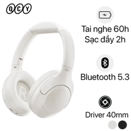 Tai nghe Bluetooth chụp tai QCY H3 Lite - Trắng