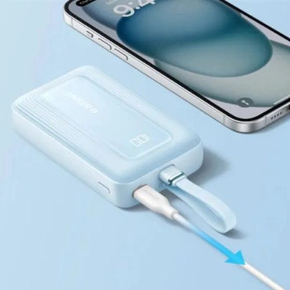 Pin sạc dự phòng Anker Zolo 10000mAh 30W 1a1c Tích Hợp Cáp C, L A1680 3