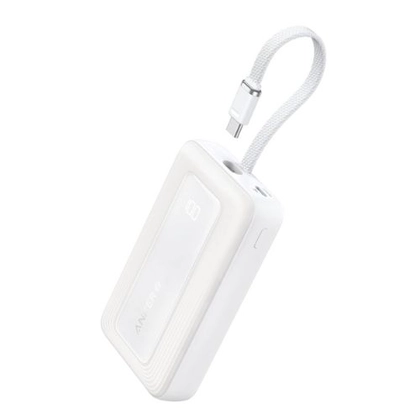 Pin sạc dự phòng Anker Zolo 10000mAh 30W 1a1c Tích Hợp Cáp C, L A1680 2