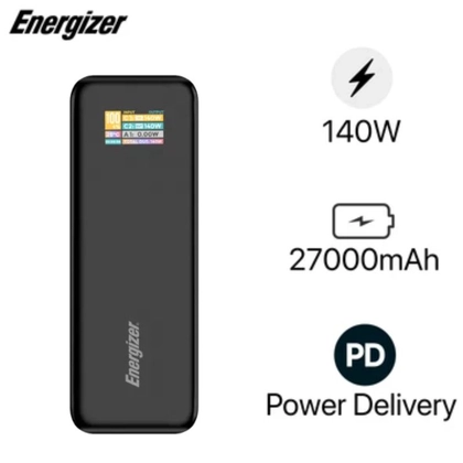 Pin sạc dự phòng Energizer 27000mAh /3.6V Li-iOn PD 140W XP27000 1
