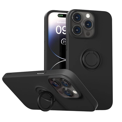 Ốp lưng iPhone 15 Pro Max Mipow Ring Stand TPU leather 2