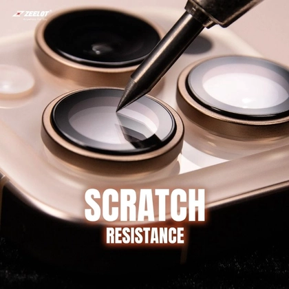 Miếng dán camera iPhone 16 Pro/16 Pro Max Zeelot Pishield viền màu chống va đập 4