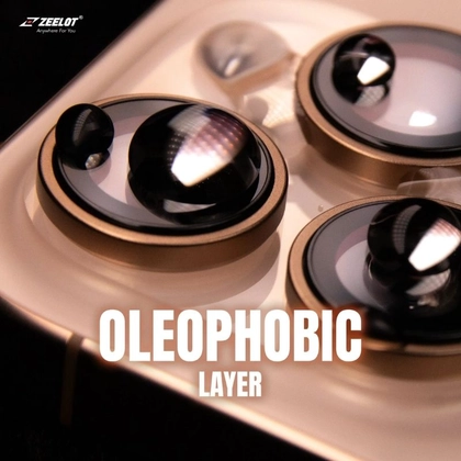 Miếng dán camera iPhone 16 Pro/16 Pro Max Zeelot Pishield viền màu chống va đập 3