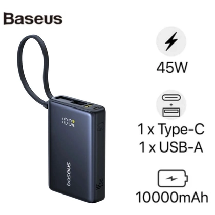 Pin dự phòng Baseus Picogo màn hình số 10000mAh 45W 1