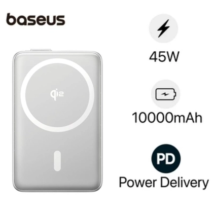 Pin sạc dự phòng không dây Baseus Nomos Qi2 10000mAh 45W Tích Hợp Cáp Type-C Và Chân Đế 1