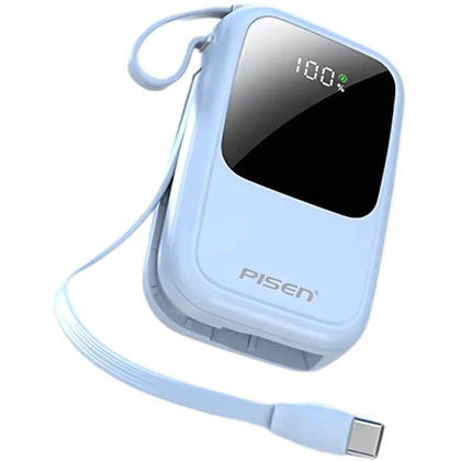 Pin dự phòng Pisen Quick Powerlink Color 22.5W 20.000mAh kèm cáp Lightning và Type-C D154 - Xanh 3