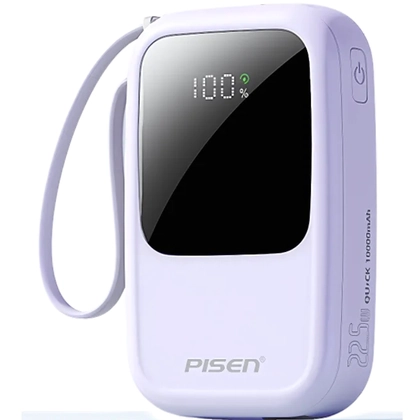 Pin dự phòng Pisen Quick Powerlink Color 22.5W 20.000mAh kèm cáp Lightning và Type-C D154 - Xanh 3