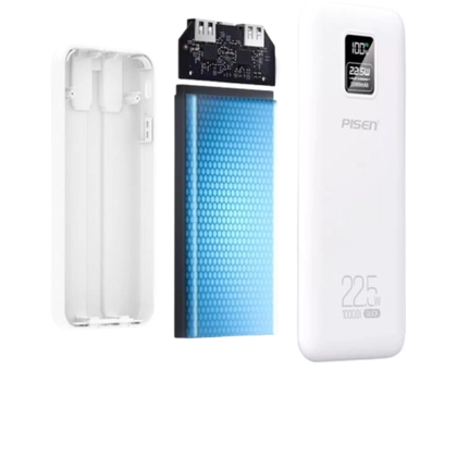 Pin dự phòng Pisen Quick Powerlink Cube 22.5W 10.000mAh kèm cáp Lightning và Type-C D191 2