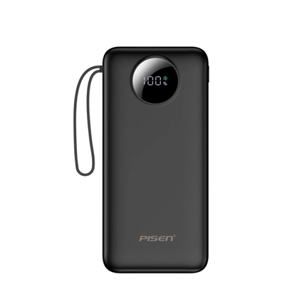 Pin dự phòng Pisen Quick Powerlink Cube 22.5W 10.000mAh kèm cáp Lightning và Type-C D191 1