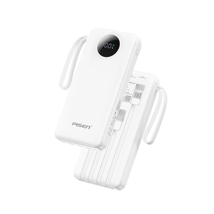 Pin dự phòng Pisen Quick Powerlink Cube 22.5W 10.000mAh kèm cáp Lightning và Type-C D191 2