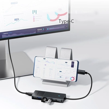 Hub chuyển đổi Pisen Type-C NJ - TC04 5 IN 1 4