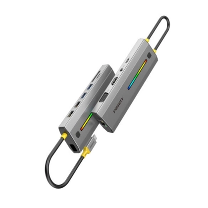 Hub chuyển đổi Pisen Type-C PGM HB39 LED RGB 11 IN 1 1