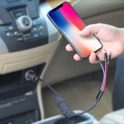 Cáp Golf 3A GC-72X 3 in 1 sạc nhanh dây dù 1.5M 7