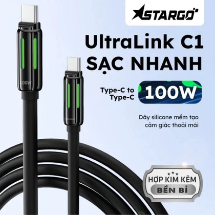 Cáp Stargo Ultralink C1 Type-C to Type-C 100W 1.5M 4