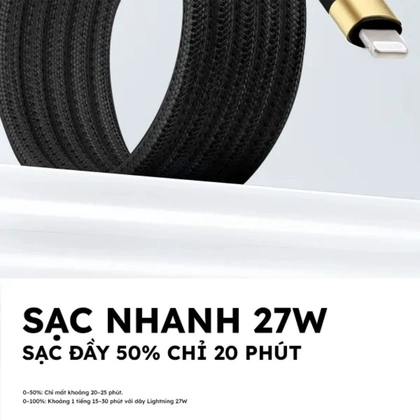 Cáp Stargo Ultralink L1 từ tính Type-C to Lightning 27W 1.2M 8