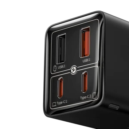 Sạc nhanh Baseus GaN6 Pro 2C + 2U 100W US kèm cáp C-C 100W 1m 4