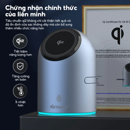 Đế sạc không dây StarGO QI 2.0 3 in 1 10