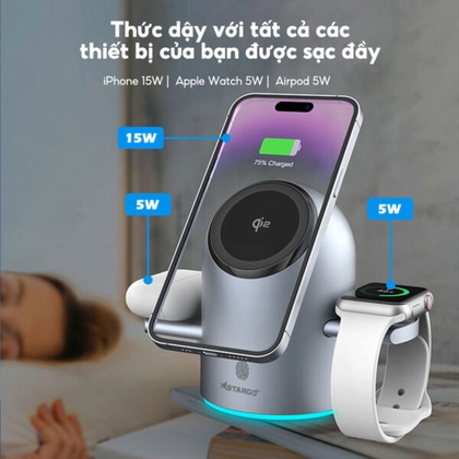 Đế sạc không dây StarGO QI 2.0 3 in 1 7