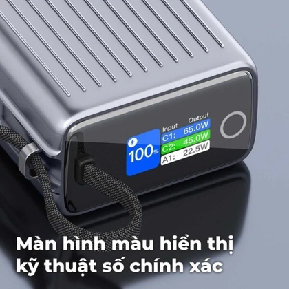 Pin dự phòng StarGO Hypercharge 25000mAh 100W tích hợp màn hình + cáp Type-C 4