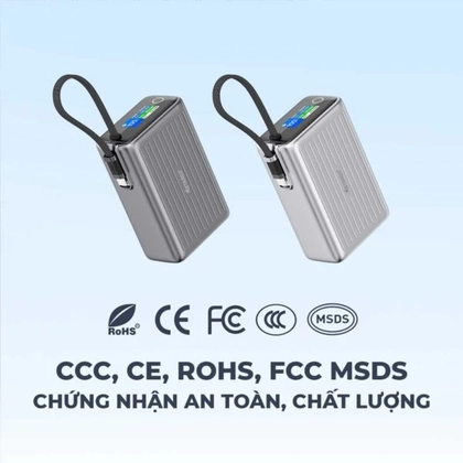 Pin dự phòng StarGO Hypercharge 25000mAh 100W tích hợp màn hình + cáp Type-C 3