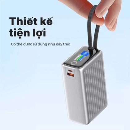 Pin dự phòng StarGO Hypercharge 25000mAh 100W tích hợp màn hình + cáp Type-C 2