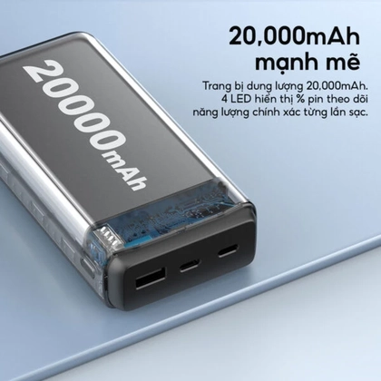 Pin dự phòng StarGO Star X2 Power 2C1A 20000mAh tích hợp cáp Type-C 3