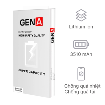 pin iPhone XR dung lượng siêu cao chính hãng GENA 2