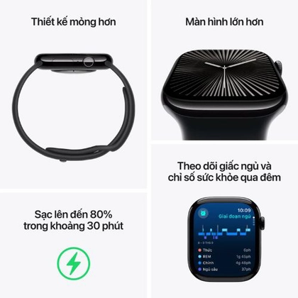 Apple Watch Series 10 46mm GPS Viền nhôm Dây cao su - Đã kích hoạt 8