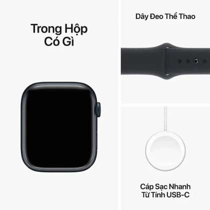 Apple Watch Series 9 45mm GPS Viền nhôm Dây cao su - Cũ đẹp 6