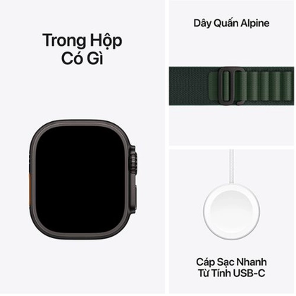Apple Watch Ultra 2 49mm 4G Viền titan Dây vải Alpine - Cũ đẹp 5