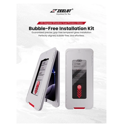 Dán kính cường lực màn hình Apple iPhone 17 Pro Zeelot Solidsleek Chống Nhìn Trộm Full Cao Cấp 3