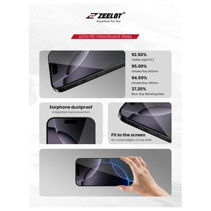 Dán kính cường lực màn hình Apple iPhone Air Zeelot Solidsleek Ultra HD Full Cao Cấp 8