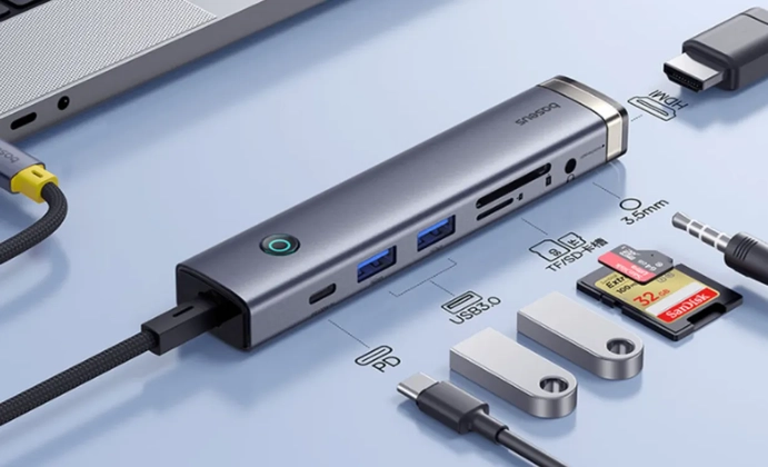 Hub Baseus Ultrajoy Series Air 7 in 1 3