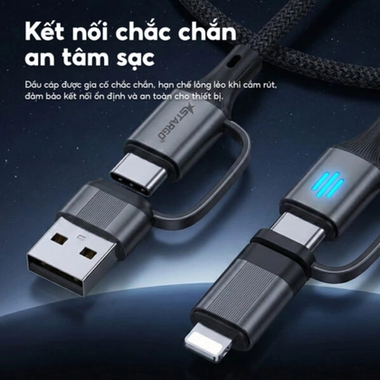 Cáp StarGO 4 trong 1 (C to L, C to Micro) dài 1m AC-CL1 4