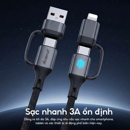 Cáp StarGO 4 trong 1 (C to L, C to Micro) dài 1m AC-CL1 3