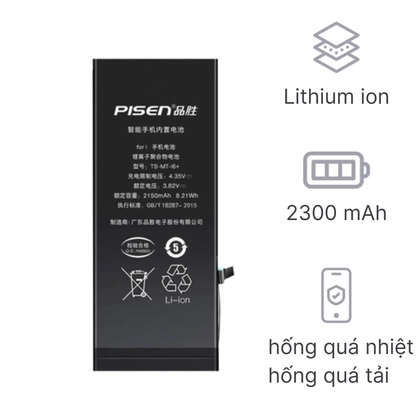 pin iPhone 7 dung lượng siêu cao chính hãng Pisen 2